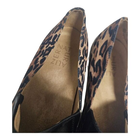 NATURALIZER Sandra Platform Wedge Black Leopard Slip On - Size 8 1/2 - Picture 6 of 7
